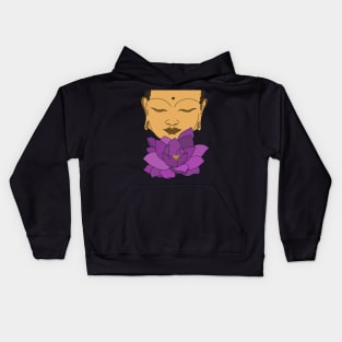 Buddha and Lotus flower Kids Hoodie